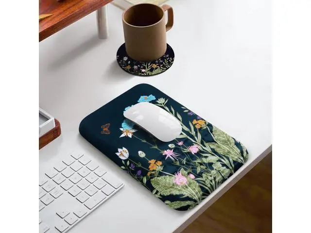 Alt view image 6 of 6 - Mouse Pad with Wrist Rest Floral Ergonomic Comfortable Pain Relief Mousepad Wrist Support for Computer Office