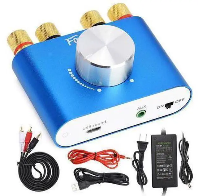 Main image of F900S 160W Mini Bluetooth 5.0 Power Amplifier, 2 Channel 80Wx2 Stereo Hi-Fi Digital Amp, Portable Wireless Audio Receiver Sound Speaker Amplifer, AUX/USB/Bluetooth Input & 12V Power Supply
