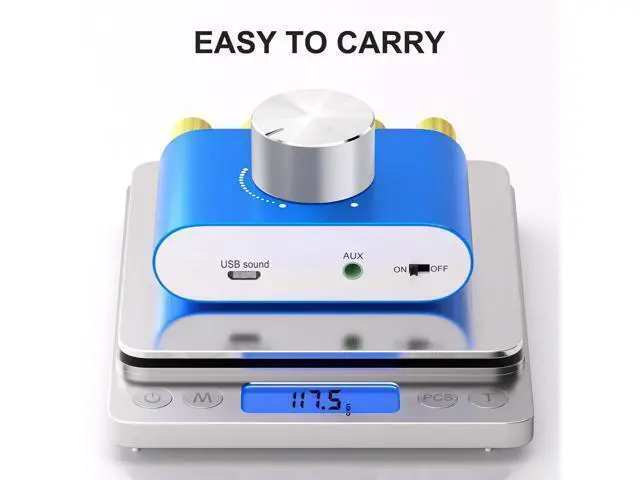 Alt view image 5 of 7 - F900S 160W Mini Bluetooth 5.0 Power Amplifier, 2 Channel 80Wx2 Stereo Hi-Fi Digital Amp, Portable Wireless Audio Receiver Sound Speaker Amplifer, AUX/USB/Bluetooth Input & 12V Power Supply
