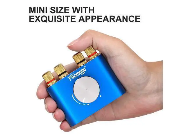 Alt view image 7 of 7 - F900S 160W Mini Bluetooth 5.0 Power Amplifier, 2 Channel 80Wx2 Stereo Hi-Fi Digital Amp, Portable Wireless Audio Receiver Sound Speaker Amplifer, AUX/USB/Bluetooth Input & 12V Power Supply