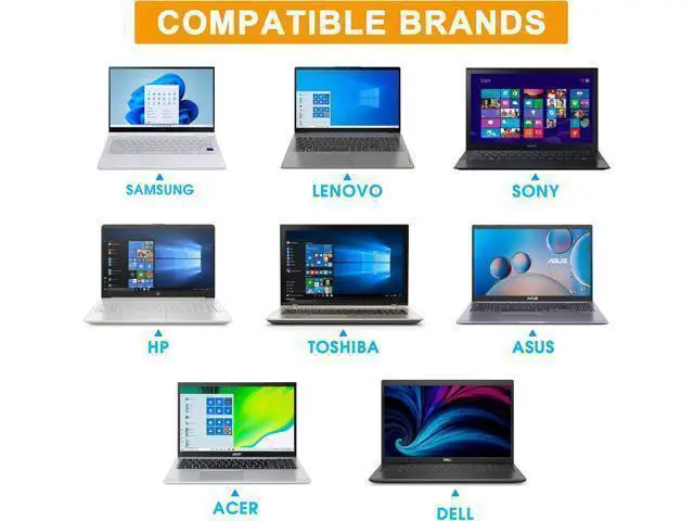 Alt view image 6 of 7 - 90W Universal AC Adapter Laptop Charger Compatible with HP IBM Sony Fujitsu Gateway Notebook Ultrabook Chromebook Power Supply Cord with 16 Tips
