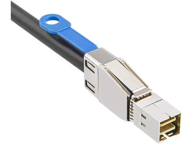 Alt view image 2 of 5 - Aomoproing SFF-8644 to 4 Sata 7 Pin Cable, External Mini SAS HD SFF-8644 to 4 Port SATA Cable, Hard Disk Data Server Raid Cable 2 M / 6.6 FT