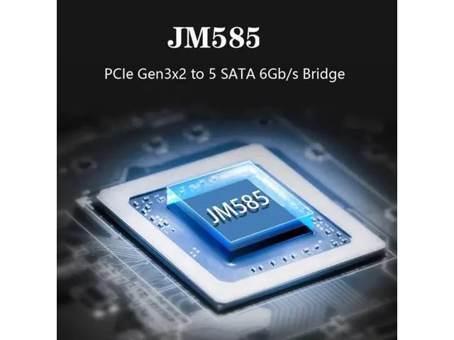 Alt view image 2 of 7 - Aomoproing M.2 NGFF NVME M-Key PCI Express to SATA 3.0 6Gbps 5 Ports Adapter Converter Hard Drive Extension Card JMB585 2280