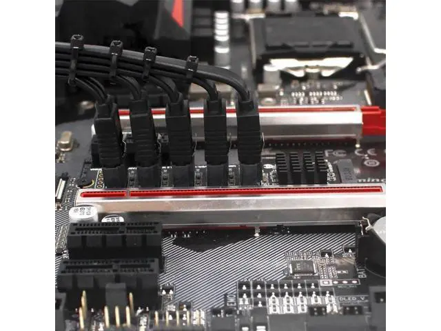 Alt view image 3 of 7 - Aomoproing M.2 NGFF NVME M-Key PCI Express to SATA 3.0 6Gbps 5 Ports Adapter Converter Hard Drive Extension Card JMB585 2280