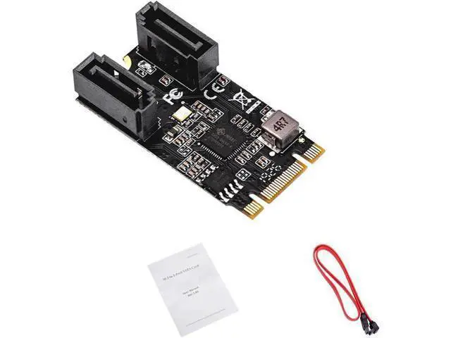 Alt view image 2 of 3 - Aomoproing 2 Port SATA III 6gb/s M.2 21x41mm M Key and B Key Controller Adapter Card SATA 6G Internal