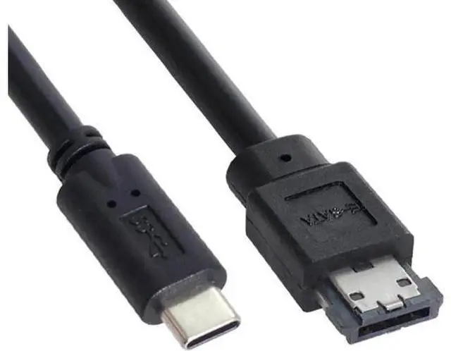 Alt view image 3 of 3 - USB-C Type-C to Power Over eSATA DC5V Adapter USB3.0 to HDD/SSD/ODD eSATAp Converter
