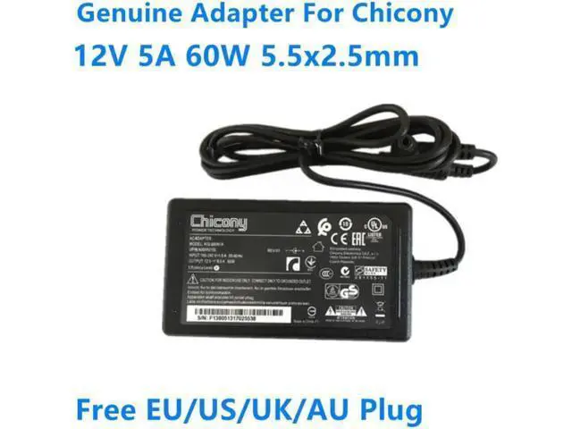 Main image of Aomoproing Laptop Charger For LITEON PA-1600-2A-LF 12V 5A 60W Chicony A12-060N1A A060R010L 4.16A Power Supply Monitor AC Adapter