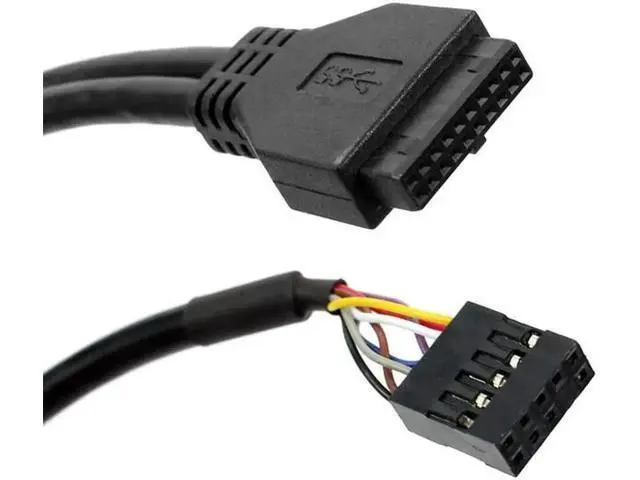 Alt view image 2 of 5 - Aomoproing 3.5 Inch Front Panel USB Hub - 2 Port USB 3.0 with HD Audio Output & Microphone, USB 20-Pin to 2 Port USB 3.0 Splitter, Stereo Audio Mic Function for Computer/PC Expansion