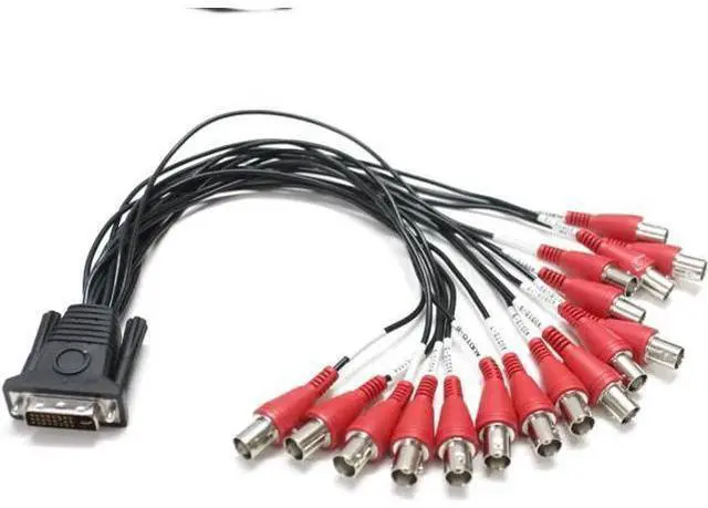 Main image of DVI Male to BNC Female Breakout Cable DVI 24+5 to 16 BNC line AUDIO For Geovision GV-1480A DVR CCTV Card