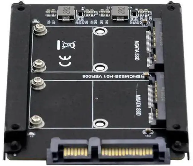 Main image of FOR Raid0 Span Bridge to 2.5inch SATA HDD Dual MSATA Mini-SATA SSD Card Disk Drive Enclosure