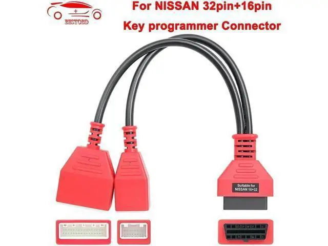 Alt view image 7 of 7 - Aomoproing for Nissan Key programmer 32pin 16Pin to 16pin OBD2 Extension Cable Male to Female Car ECU auto Tool OBD 2 Connector