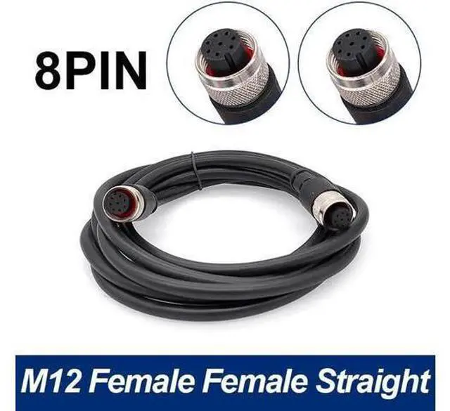 Main image of M12 sensor connector cable double head waterproof line male female 2m wire waterproof 4Pin 5Pin 8Pin sensor connectors(Straight F to F 8 p)