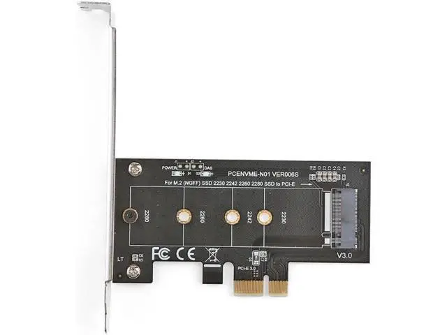 Alt view image 2 of 5 - Aomoproing SSD M2 PCIE 1x Adapter PCIE to M2 Adapter M.2 SSD to PCI Express X1 Card Riser Adapter M Key for 2230-2280 M2 SSD