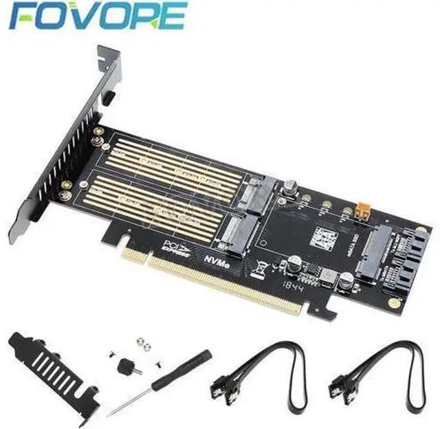 Main image of Aomoproing to m2 adapter M.2 NVMe AHCI NGFF B M key mSATA 3 in 1 SSD adaper PCI express X16 to m.2 converter card