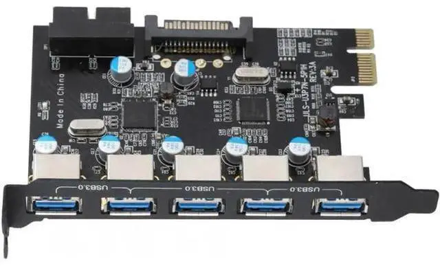 Main image of Aomoproing FOR PCIE To 7 ports USB3.0 hub PCI-E Expansion PCI Express Card Adapter SATA supply 4pin internal 19pin VLA chispet