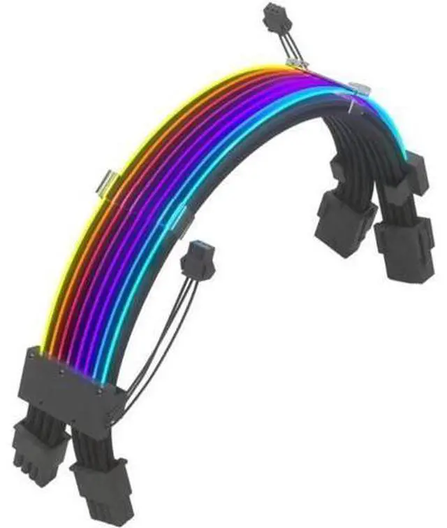 Main image of Aomoproing ruth's sister Power Supply Sleeved Cable Customization Double 8Pin ATX ARGB Cable Extension 5V 3Pin Synchronized Sleeved Cable