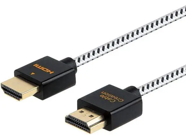 Alt view image 3 of 6 - Aomoproing CableCreationMini-HDMI Male to HDMI Female Adapter Bundle with 10ft Ultra Thin HDMI Cable