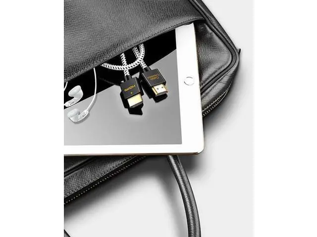 Alt view image 6 of 6 - Aomoproing CableCreationMini-HDMI Male to HDMI Female Adapter Bundle with 10ft Ultra Thin HDMI Cable