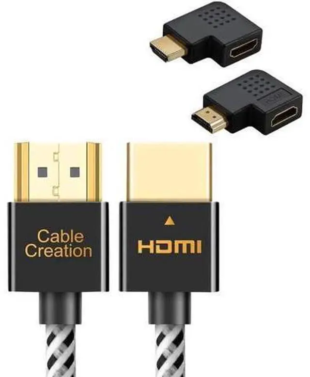Main image of Aomoproing CableCreation 10ft HDMI Cable Bundle with Right Angle HDMI Male to Female Adapter