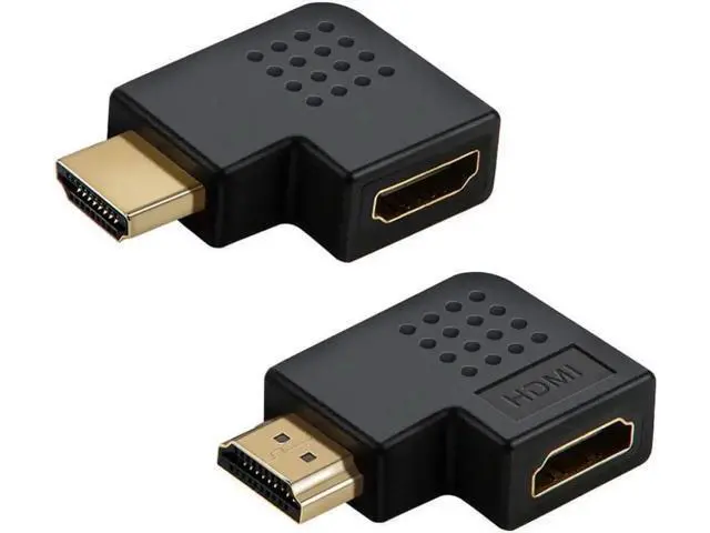 Alt view image 3 of 3 - Aomoproing CableCreation 10ft HDMI Cable Bundle with Right Angle HDMI Male to Female Adapter