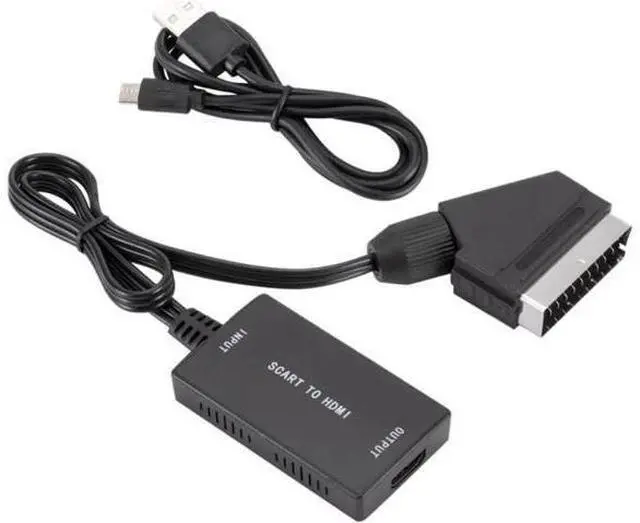 Main image of Aomoproing SCART to HDMI Converter with Cable, Wrugste Scart in HDMI Out HD 720P/1080P Switch Video Audio Converter Adapter for HDTV DVD