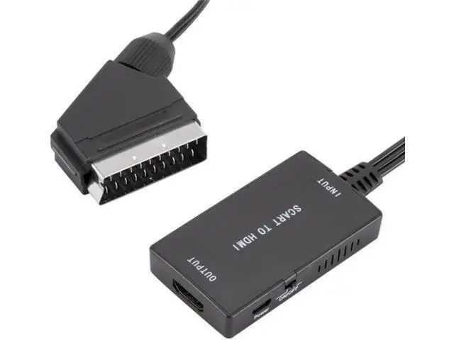 Alt view image 2 of 3 - Aomoproing SCART to HDMI Converter with Cable, Wrugste Scart in HDMI Out HD 720P/1080P Switch Video Audio Converter Adapter for HDTV DVD