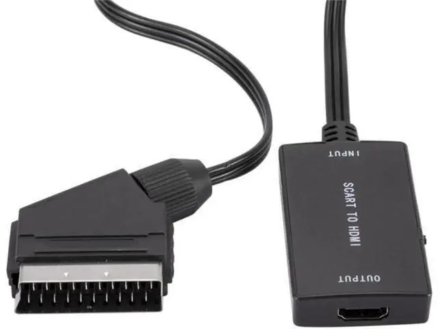 Alt view image 3 of 3 - Aomoproing SCART to HDMI Converter with Cable, Wrugste Scart in HDMI Out HD 720P/1080P Switch Video Audio Converter Adapter for HDTV DVD