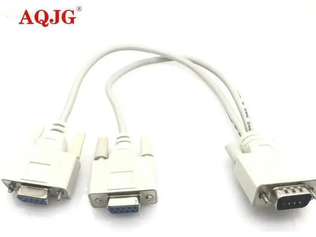 Main image of FOR DB9 9Pin 1 to2 Rs232 Serial Cable Splitter Directly Connected COM 2 in 1 Data Cable Male to Femalefor Cash Register POS Display