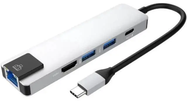 Main image of USB C Laptop Docking Station 5 In 1 Type C To USB 3.0 Charging Hub Adapter for MacBook-Pro Plug and Play Multifunctional
