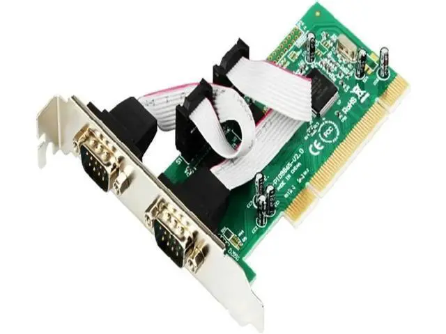 Alt view image 2 of 2 - FOR 2 Port RS232 RS-232 Serial Port COM DB9 to PCI Card Adapter Converter MCS 9865 Serial