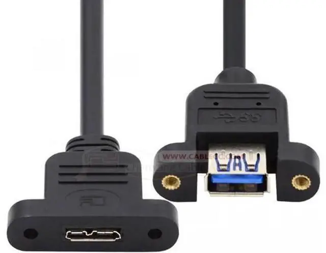 Main image of FOR Screw Mount Type 5Gbps Extension Cable Micro 3.0 Type-B Female