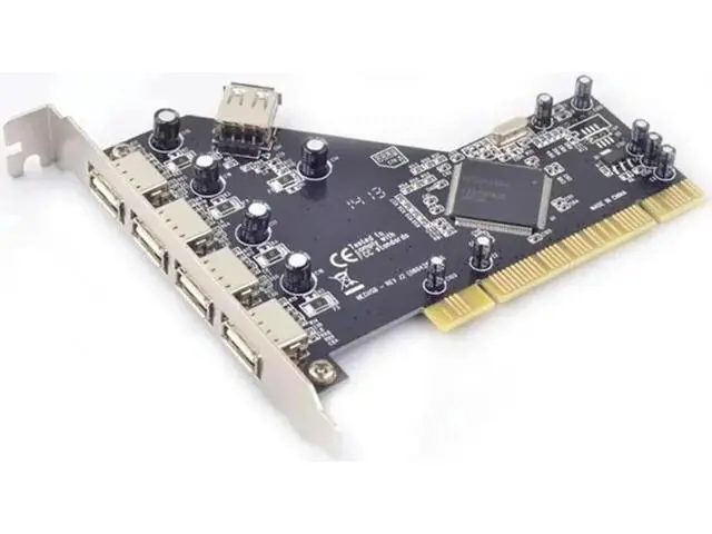 Alt view image 2 of 3 - FOR PCI to 4 Ports External + 1 Port Internal USB 2.0 Expansion Card set for