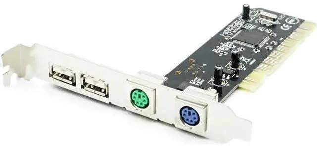 Main image of 100% PCI 32bit to 2xUSB 2.0+2xPS2 PS/2 Port For PC Keyboard Mouse Combo Adapter Card