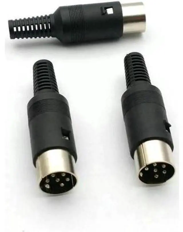 Main image of 100pcs 6 Pin DIN Plug Connector Male with Plastic Handle adapter