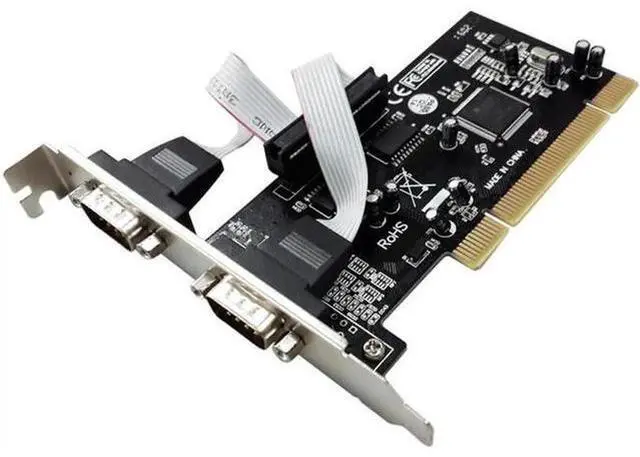 Main image of PCI to 2 port Serial ports controller card DB9 RS-232 moschip 9865 PCI Serial card MCS9865 chipset pci to 2 rs232 adapter Win10