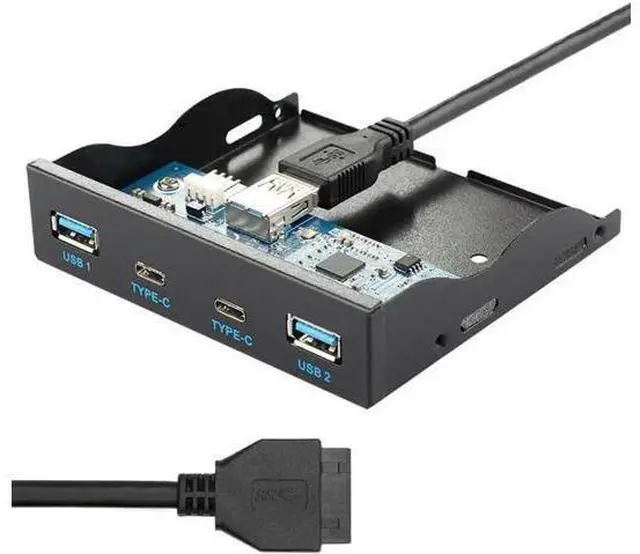 Main image of FOR USB 3.0 HUB 4 Ports Front Panel to Motherboard 20Pin Connector Cable for 3.5 Floppy Bay USB-C