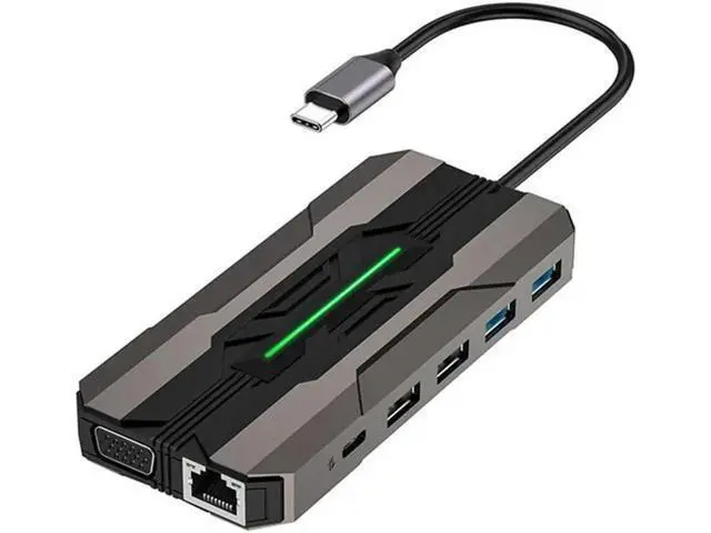 Alt view image 2 of 2 - FOR 13-IN-1 USB C Hub ing Stations SD Card Reader 1000M RJ45 -Compatible HDTV VGA USB Hub 3.0 Adapter For PC Laptop Durable