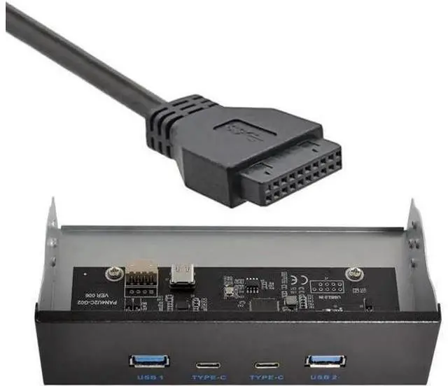 Main image of FOR USB-C USB 3.0 HUB 4 Ports Front Panel to Motherboard 20Pin Connector Cable for 5.25 CD-ROM Bay
