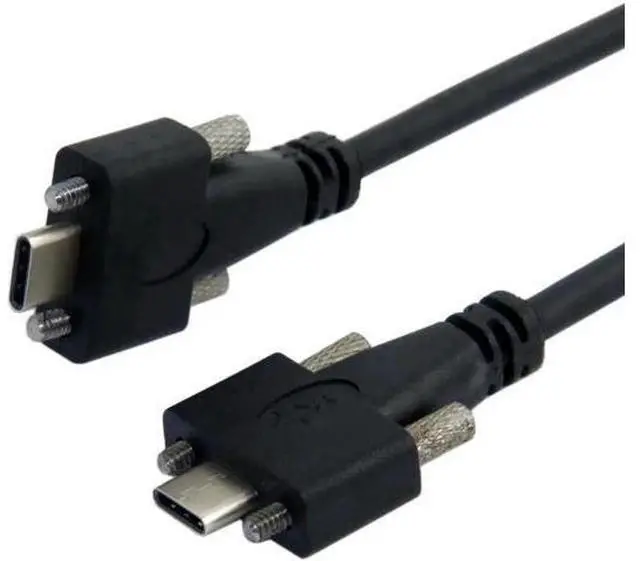 Main image of FOR USB 3.1 Type-C Dual Screw Locking to Locking USB-C 10Gbps Data Cable 1.2m Panel Mount Type