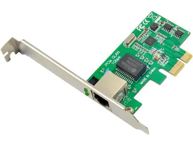Alt view image 2 of 2 - FOR PCIe x1 1000M PCI Express to Rj45 PCI-E LAN Network Card Adapter converter NIC RTL8168E 8168 set