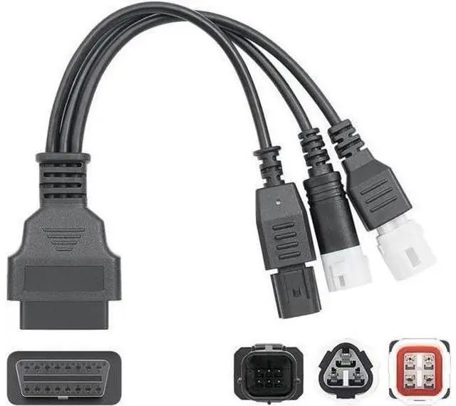 Main image of For Yamaha 3pin 4pin For Honda 6pin to 16pin Motorcycle OBD 2 Extension Cable Male to Female Diagnostic Tool moto OBD2 Connector
