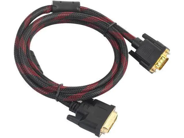 Main image of 1.4m DVI Male to VGA Male DVI-I Cable 24 + 5 VGA Turn Cable Connector Cable to DVI-I to VGA Video for HDTV DVD Notebook