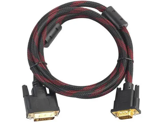 Alt view image 2 of 5 - 1.4m DVI Male to VGA Male DVI-I Cable 24 + 5 VGA Turn Cable Connector Cable to DVI-I to VGA Video for HDTV DVD Notebook