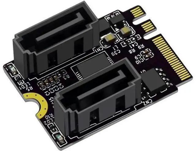 Main image of FOR M.2 (A+E Key) to 2-Port SATA3.0 Expansion Card Key A+E Wifi M.2 to SATA Adapter Card Drive JMB582 set