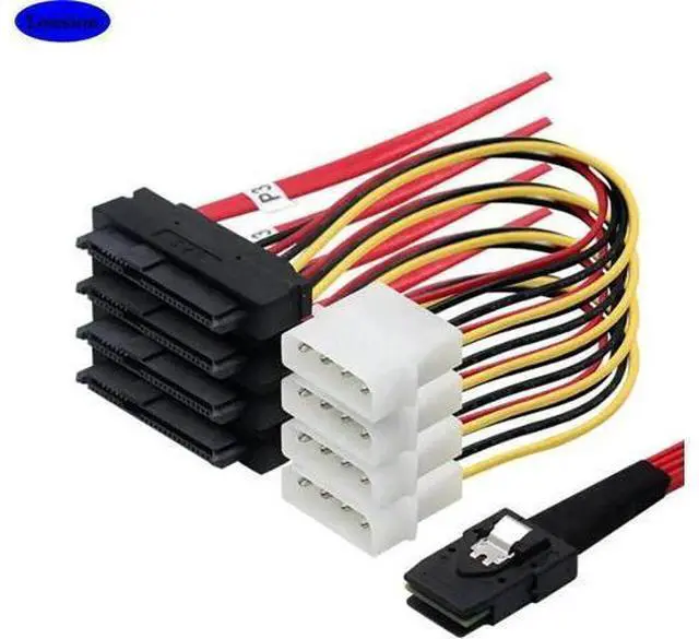 Main image of FOR MINI SAS SFF-8087 to 4 Ports SAS 8482 connection Cable with POWER for server