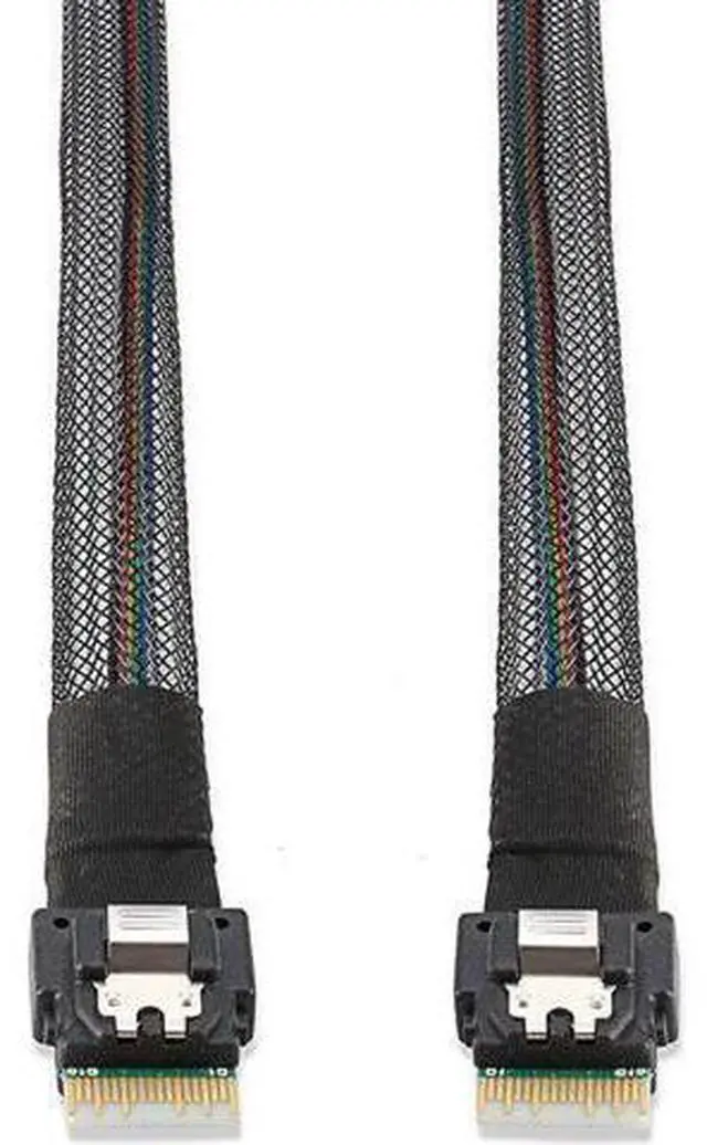 Main image of Slim SAS 38P SFF-8654 to SFF8654 / MINI SAS 38P SFF-8654 to SFF-8643 12Gbps Server Hard Drive HDD Data Transmission Cable 50cm