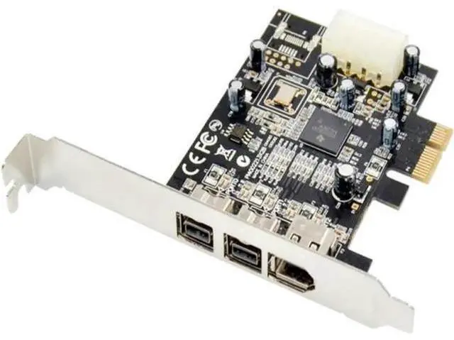 Main image of FOR PCIE Combo 2x 1394b + 1x 1394a Firewire Ports PCI-Express Controller Card 1394 card TI Chipset 6pin cable win10