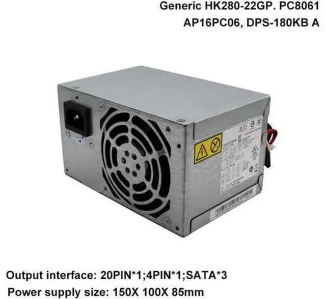 Main image of 180W ATX Power Supply PC8061 FRU: 54Y8885 HK280-22GP AP16PC06 Power Supply