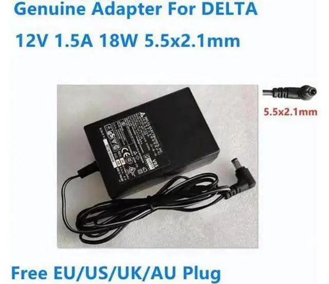 Main image of 12V 1.5A 1.25A 18W 5.5x2.1mm DELTA ADP-15ZB AC Adapter For Power Supply Charger