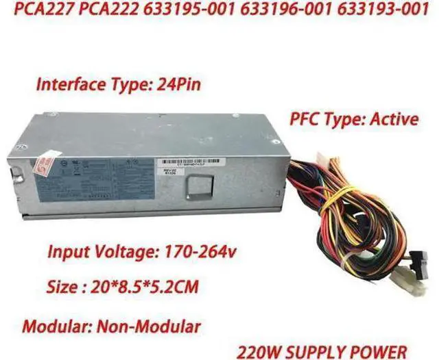 Main image of 220W Power Supply for Server 633196-001 PS-6221-9 Power Supply 220W PSU S5 633196-001 633195 PCA222 PCA227 PS-6221-7 9 Server - OEM